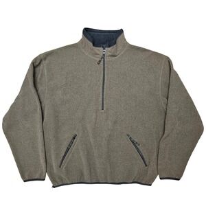 Outersport OT 2000 Fleece Pullover Mens M Green Quarter Zip Corpcore 90s Hiking